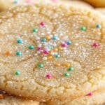 Easy 3 Ingredient Sugar Cookies – Perfect Homemade Christmas Treats 3 Ingredient Sugar Cookies 3 Ingredient Sugar Cookies with colorful sprinkles