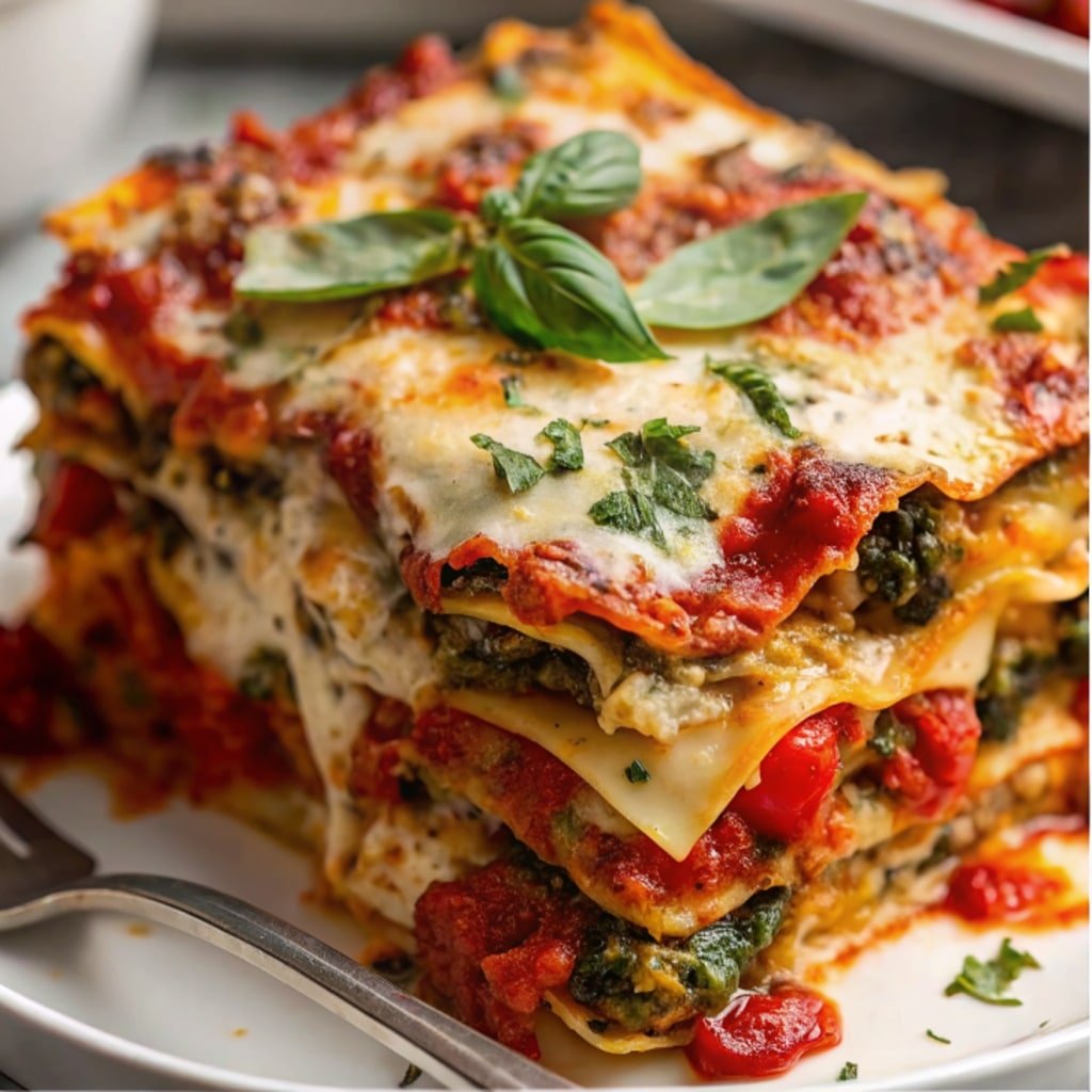 Vegetable Lasagna: The Ultimate Comfort Food for Every Season Vegetable Lasagna Vegetable lasagna slice with melted cheese and fresh vegetables
