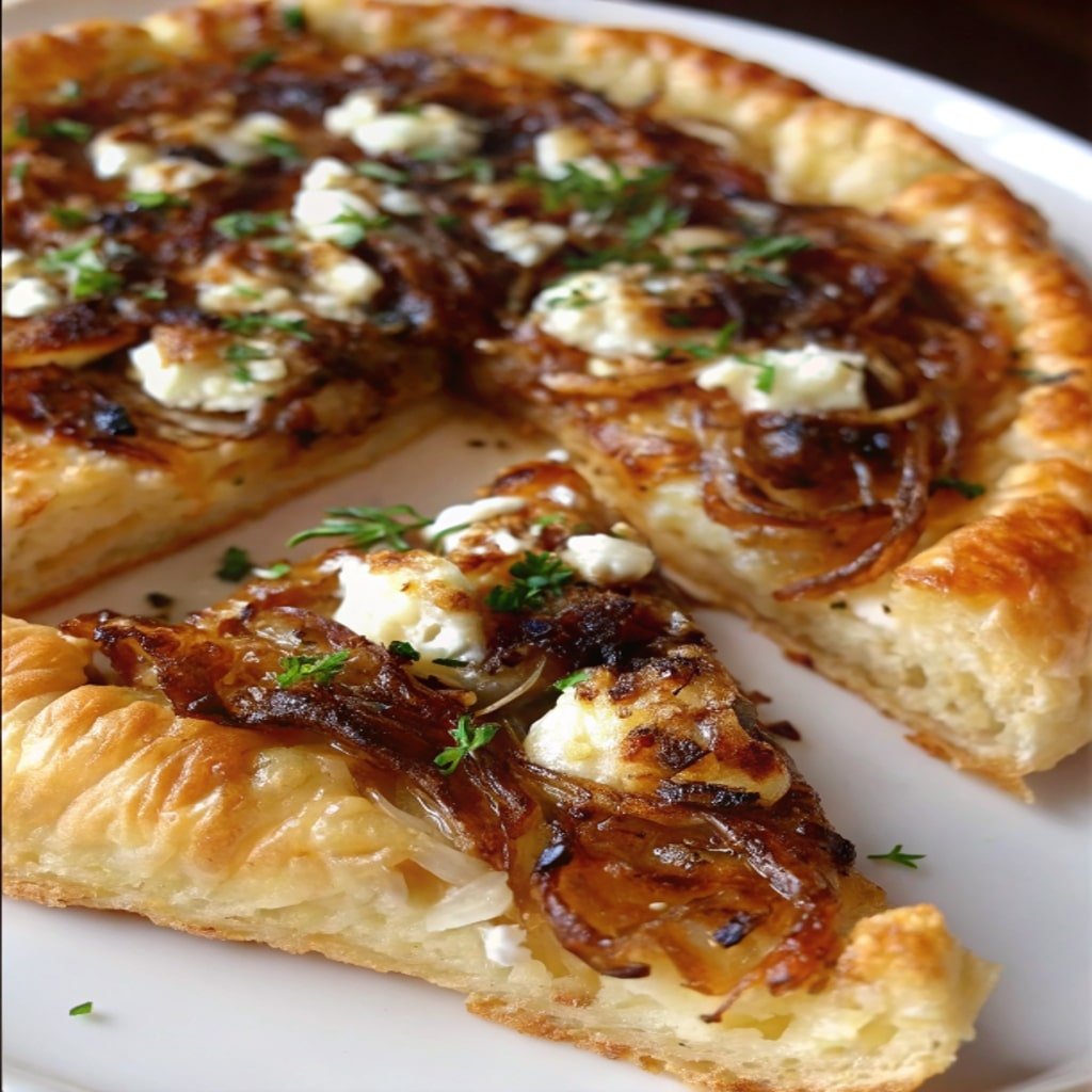 Caramelized Onion and Goat Cheese Tarts Caramelized Onion and Goat Cheese Tarts Caramelized Onion and Goat Cheese Tarts golden baked close-up