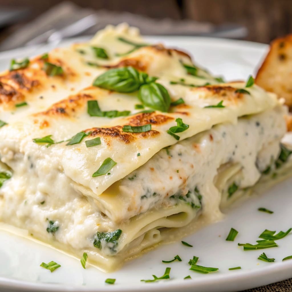 Easy White Chicken Lasagna Easy White Chicken Lasagna Easy White Chicken Lasagna slice