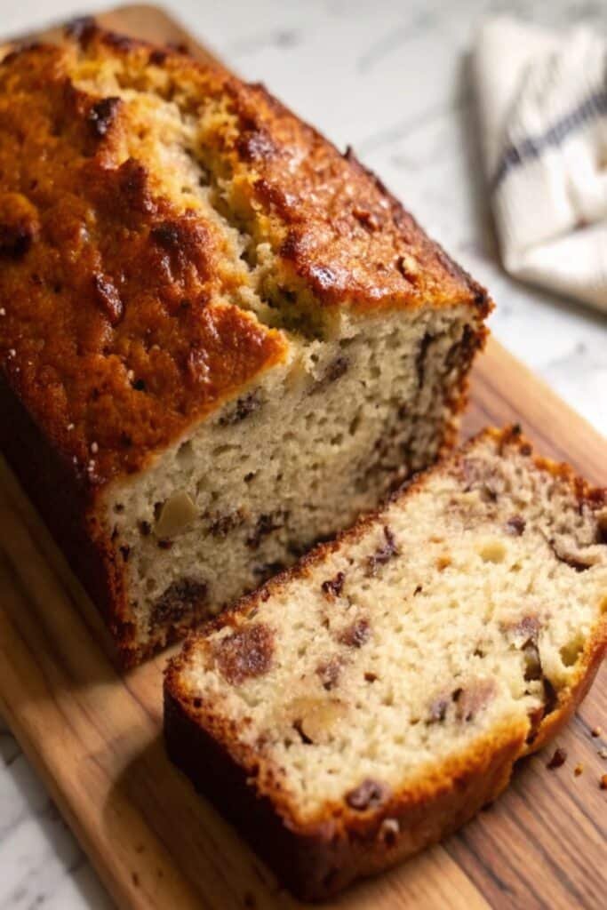 moist Greek Yogurt Banana Bread loaf 