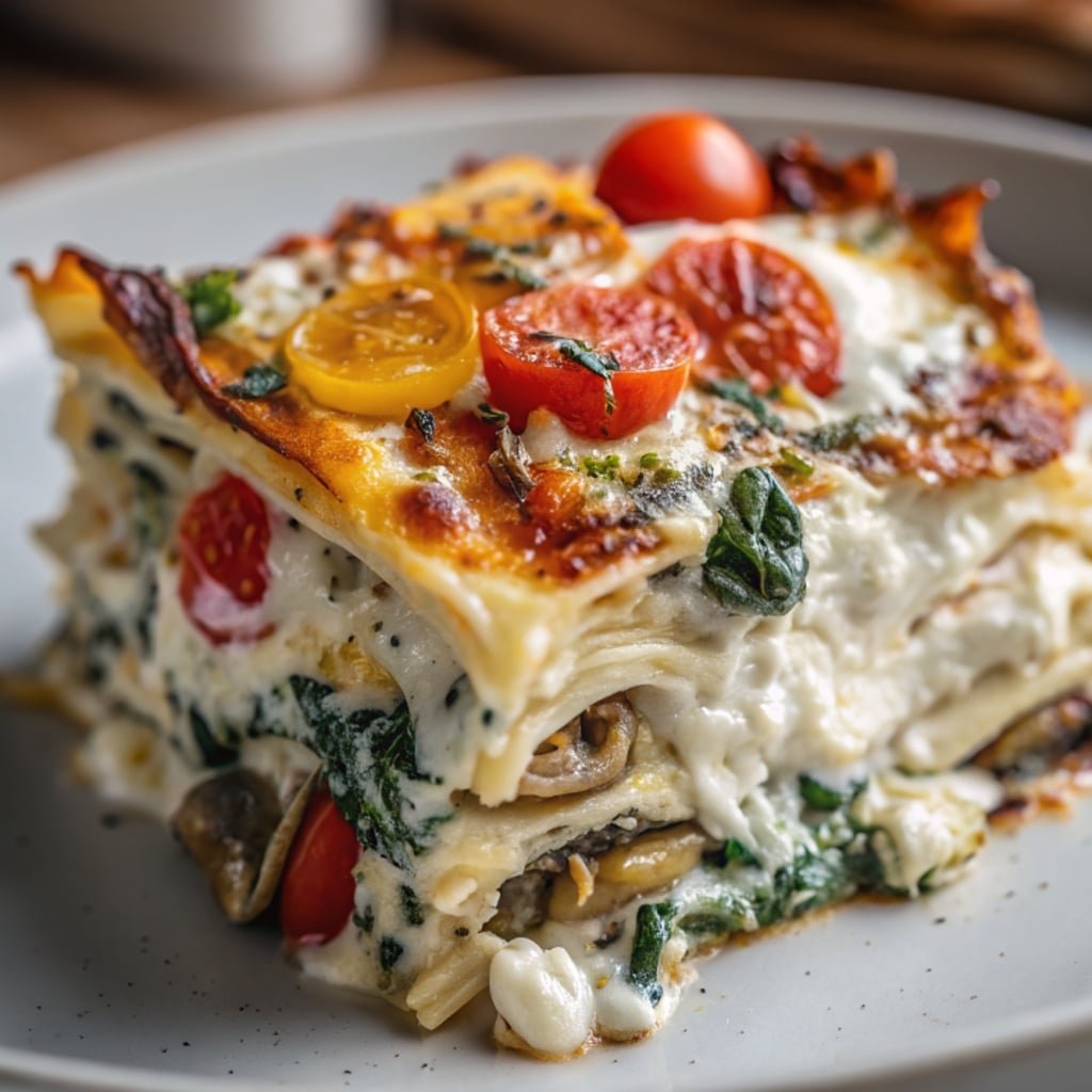 Loaded Veggie White Lasagna: Creamy, Comforting, and Packed with Flavor loaded veggie white lasagna 1