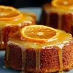 Zesty orange-ginger honey cakes fresh baked