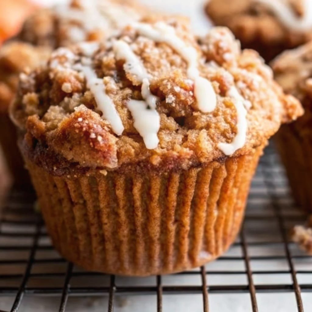 Carrot Cake Muffins with Crumb Topping