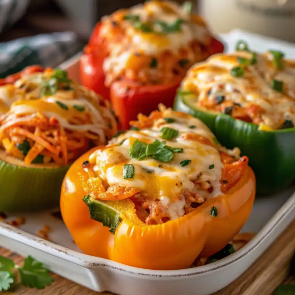 Buffalo Chicken Stuffed Peppers Buffalo Chicken Stuffed Peppers Buffalo Chicken Stuffed Peppers