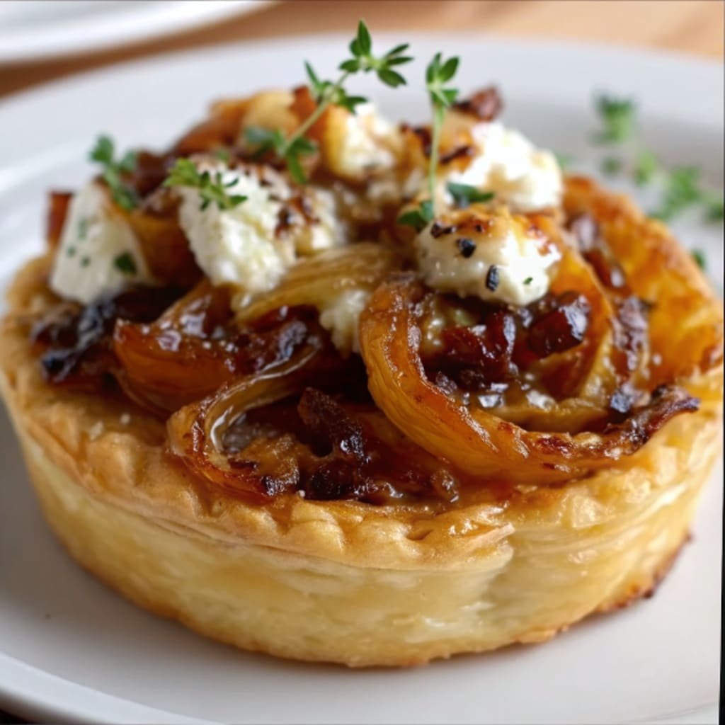 Festive Christmas Appetizers: Crowd-Pleasing Bites for Holiday Entertaining caramelized onion and goat cheese tarts pillar