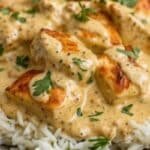 Creamy smothered chicken and rice