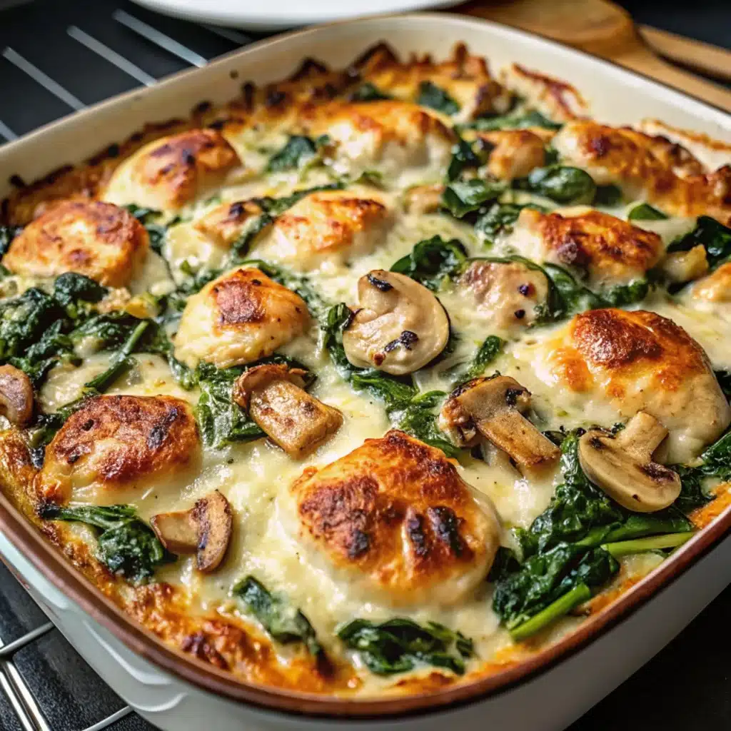 Chicken Spinach & Mushroom Low Carb Oven Dish Chicken Spinach & Mushroom Low Carb Oven Dish Chicken Spinach & Mushroom Low Carb Oven Dish