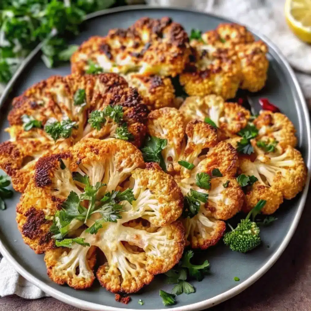 Roasted Cauliflower Steaks Roasted Cauliflower Steaks Roasted Cauliflower Steaks