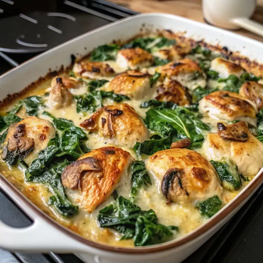 Chicken Spinach & Mushroom Low Carb Oven Dish Chicken Spinach & Mushroom Low Carb Oven Dish Chicken Spinach & Mushroom Low Carb Oven Dish