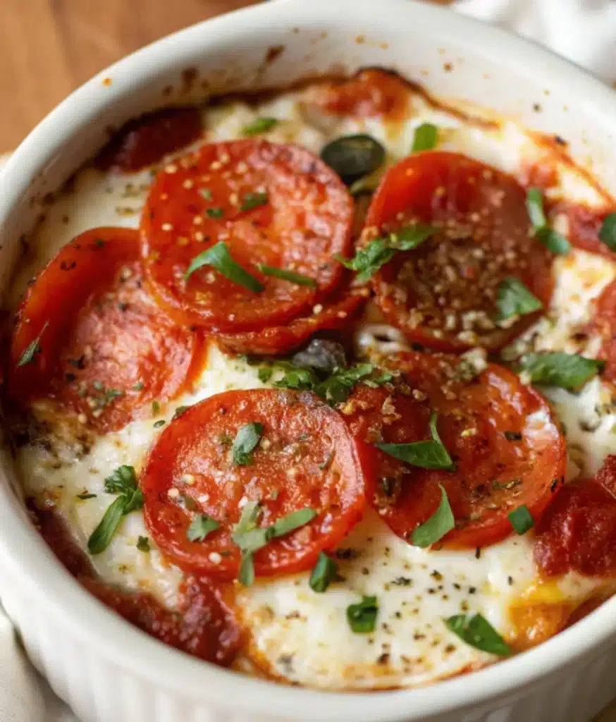 Healthy Cottage Cheese Pizza Bowl