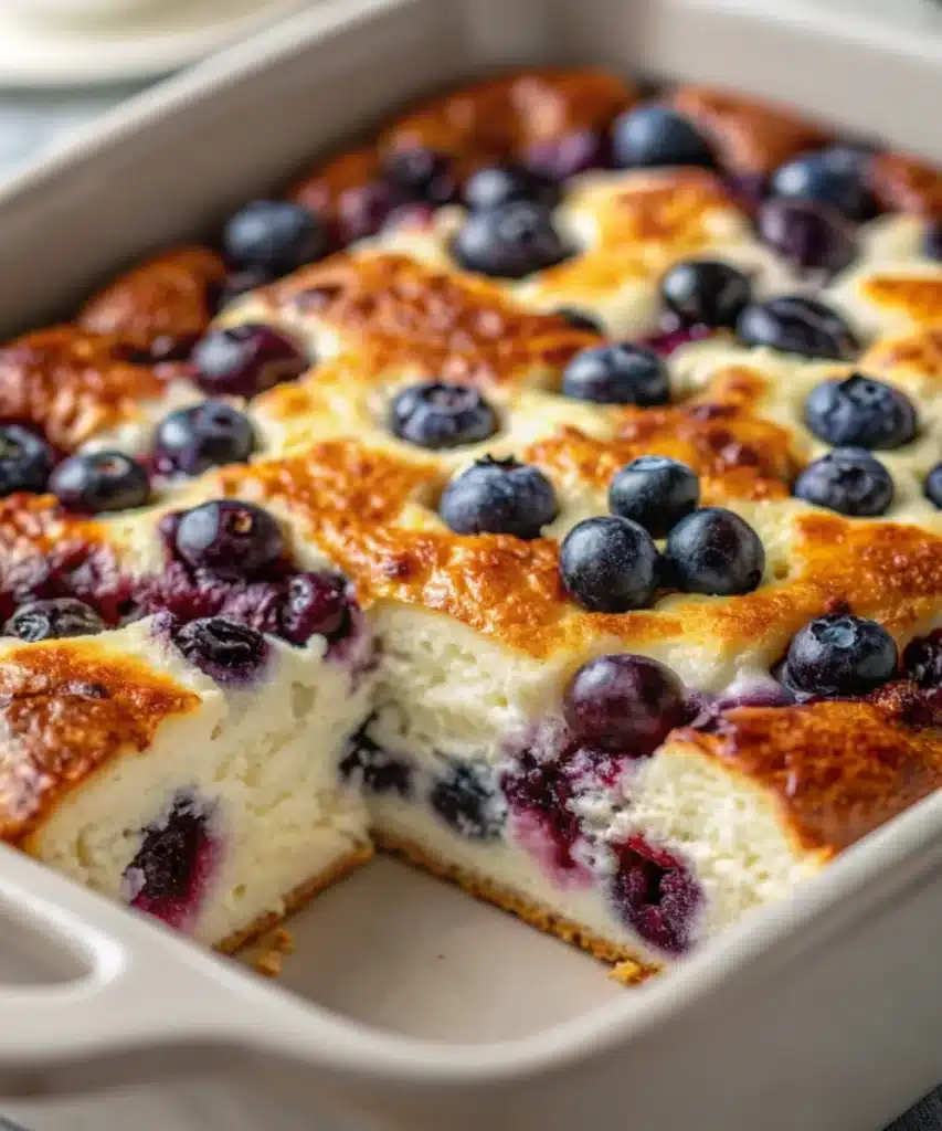 Cottage Cheese Blueberry Bake