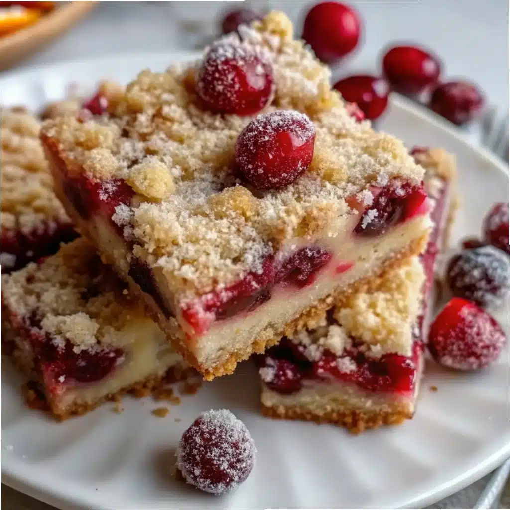Cranberry Orange Sugar Cookie Bars