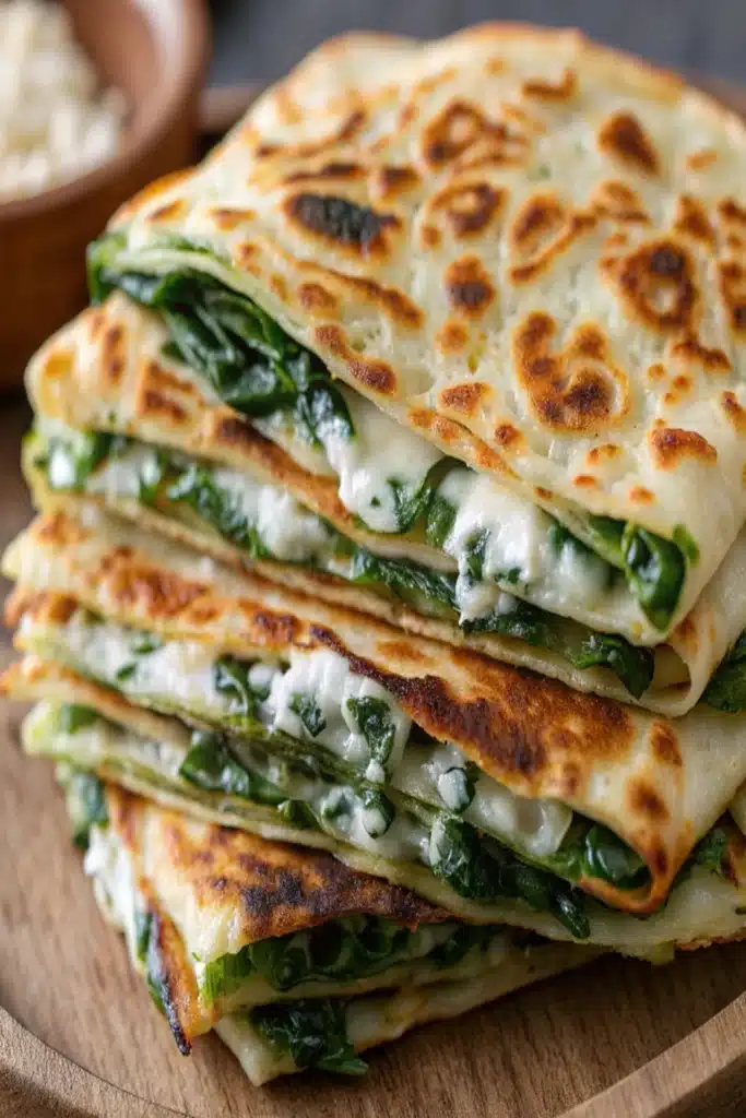 Tasty Mediterranean Spinach Feta Quesadillas