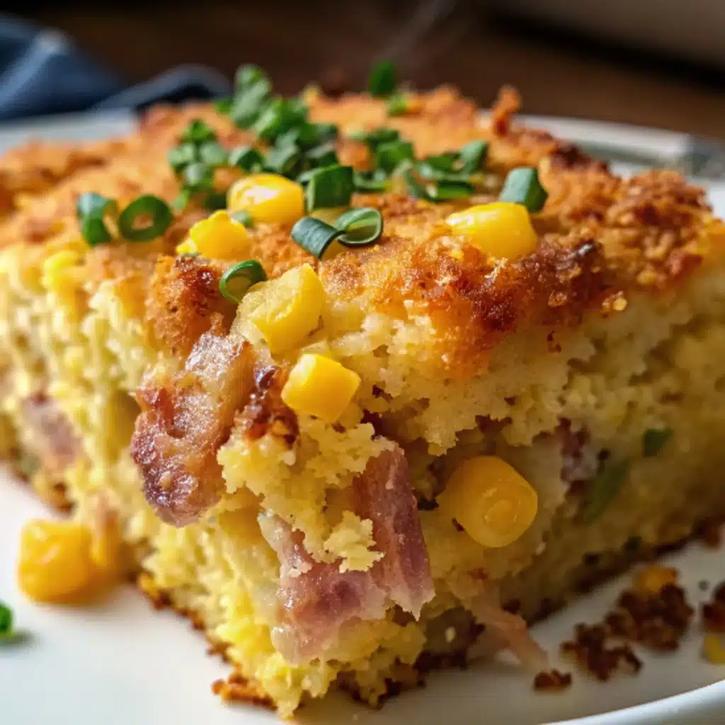 Hearty Southern Loaded Cornbread Casserole