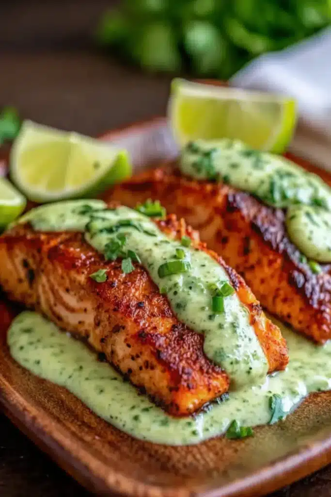 Cajun Salmon with Avocado Lime Sauce Cajun Salmon with Avocado Lime Sauce Cajun Salmon with Avocado Lime Sauce