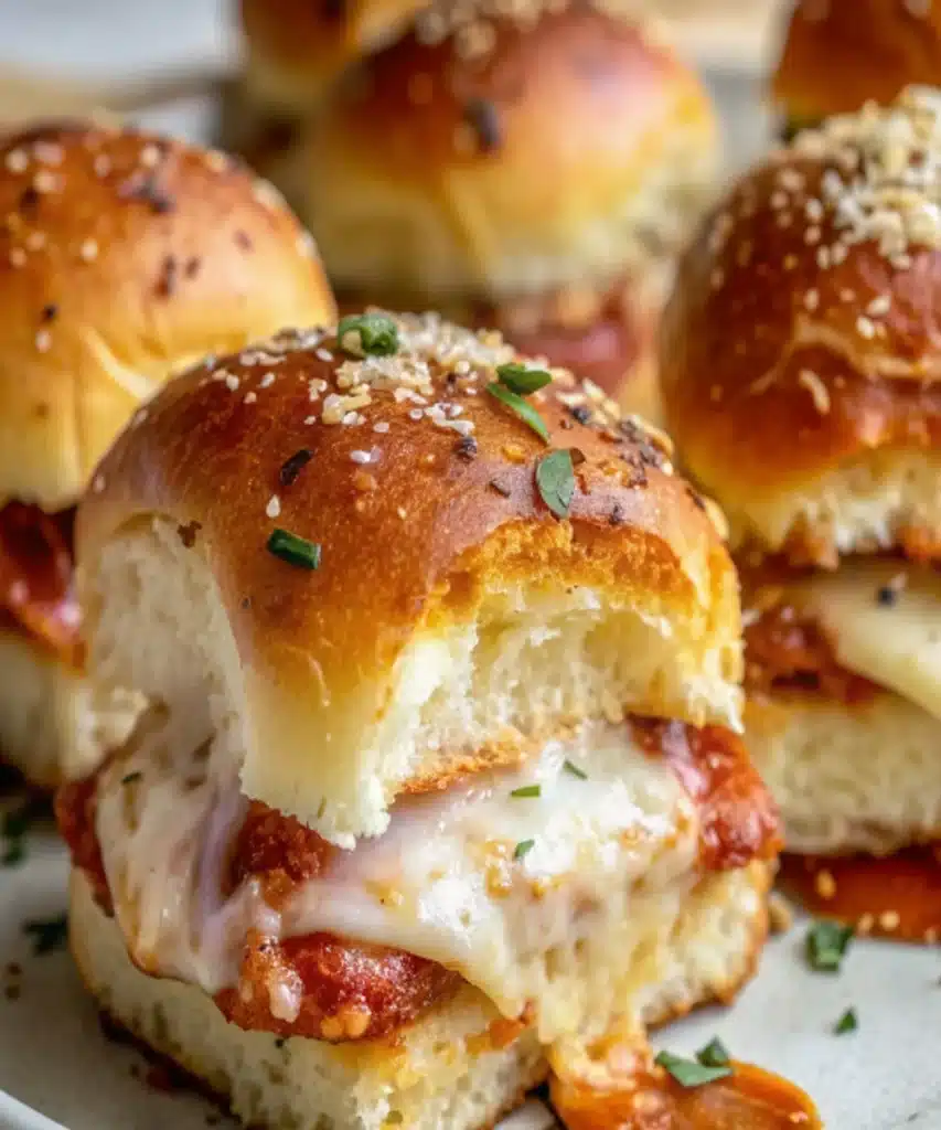 Easy Pepperoni Pizza Sliders