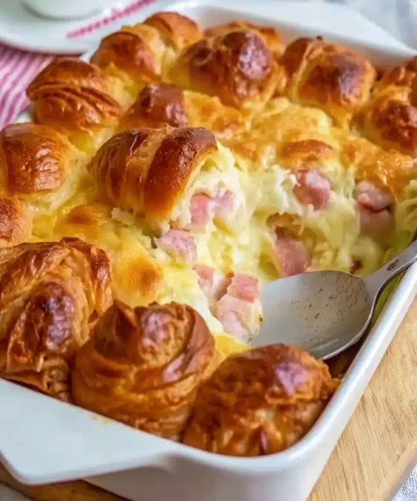 Ham and Cheese Croissant Breakfast Casserole Ham and Cheese Croissant Breakfast Casserole Ham and Cheese Croissant Breakfast Casserole