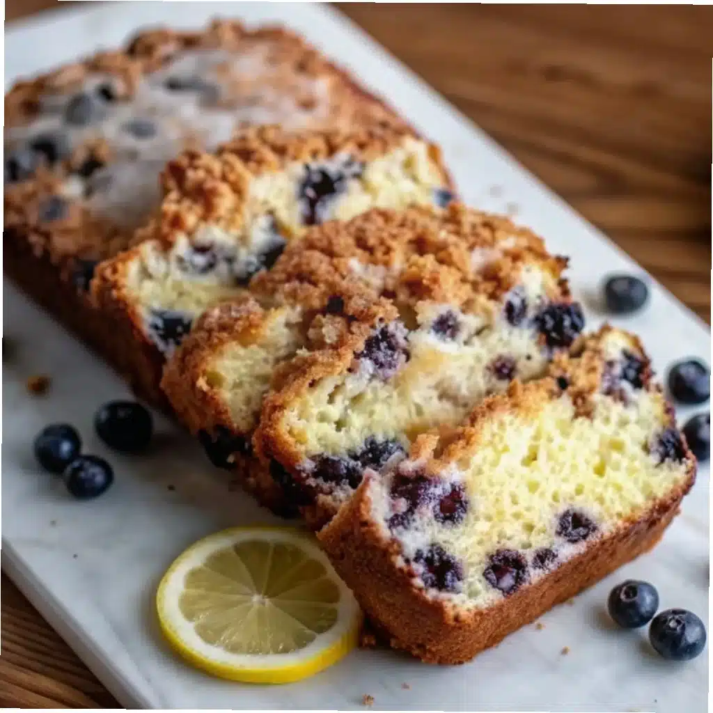 Sourdough Blueberry Lemon Quick Bread