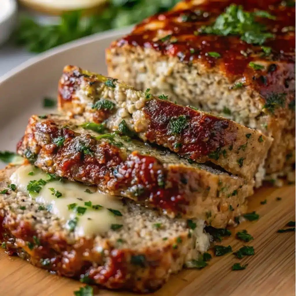 Garlic Parmesan Chicken Meatloaf