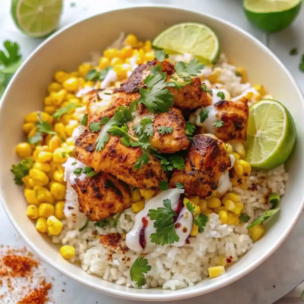 Street Corn Chicken Rice Bowl