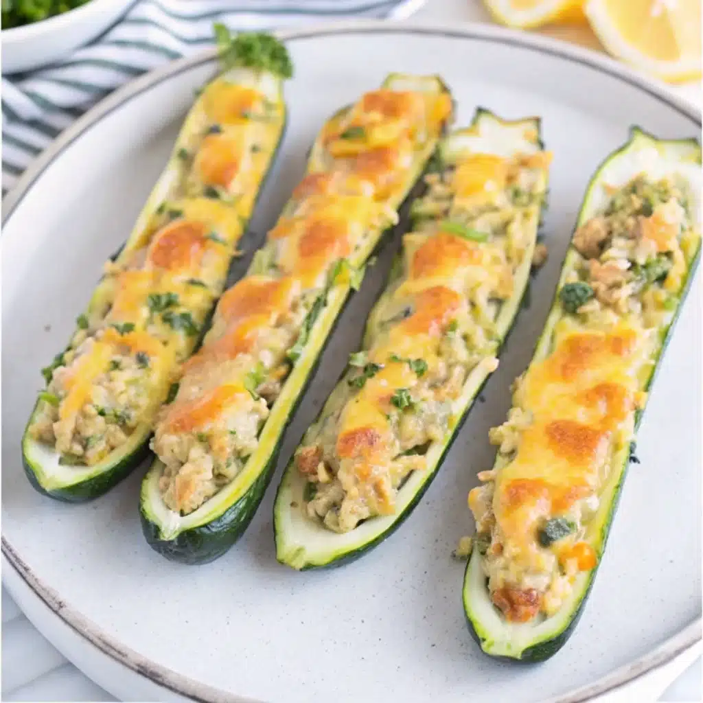 Tuna Melt Zucchini Boats Tuna Melt Zucchini Boats Tuna Melt Zucchini Boats