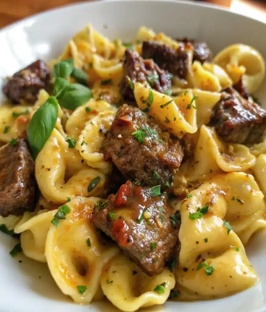 One-Pan Steak Bite Tortellini