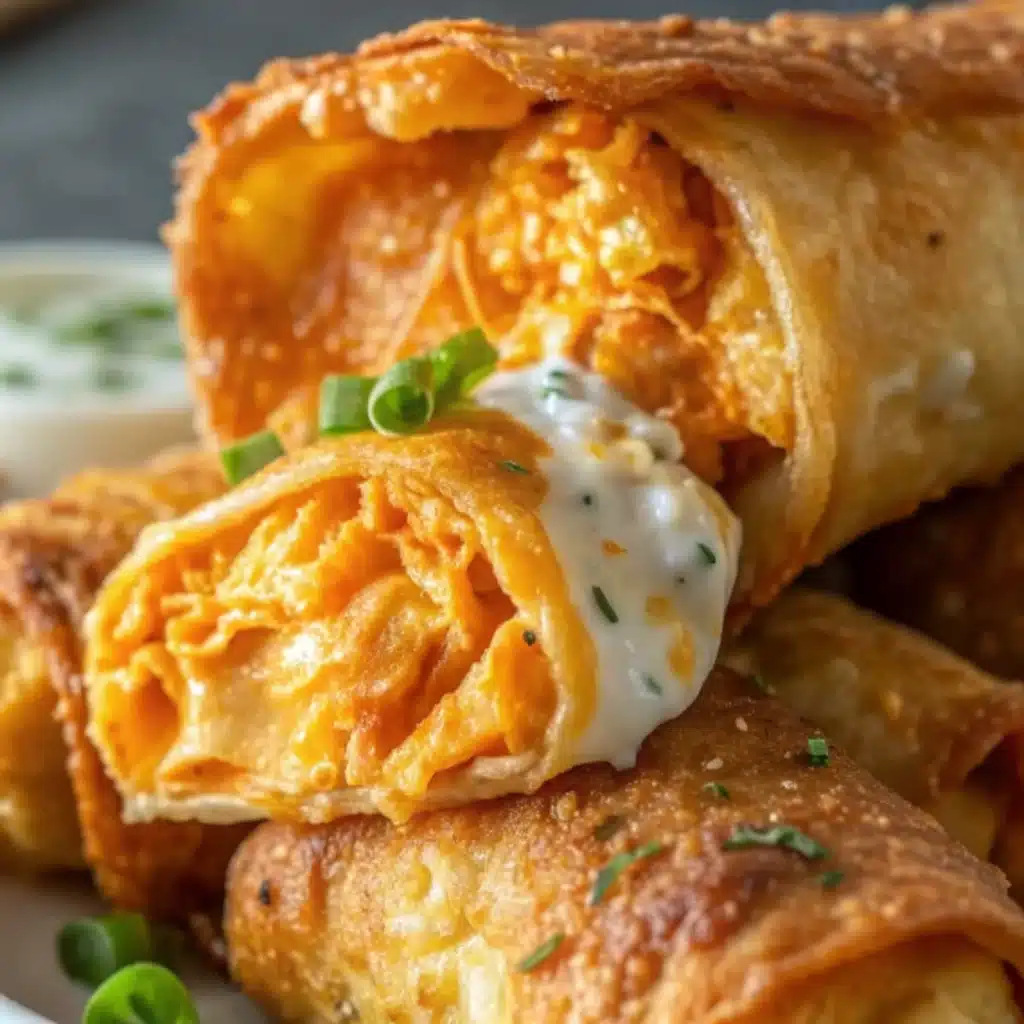Buffalo Chicken Dip Egg Rolls