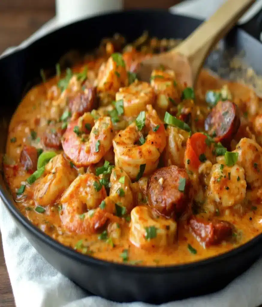Smothered Shrimp And Sausage