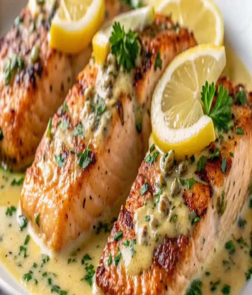 Creamy Lemon Salmon Piccata