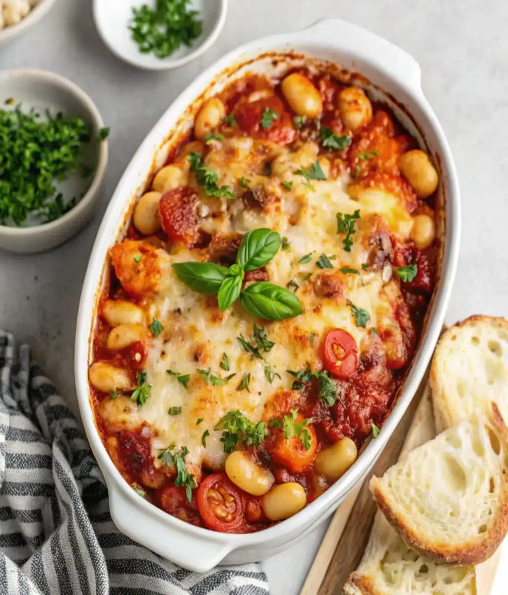 Cheesy White Bean Tomato Bake Cheesy White Bean Tomato Bake Cheesy White Bean Tomato Bake