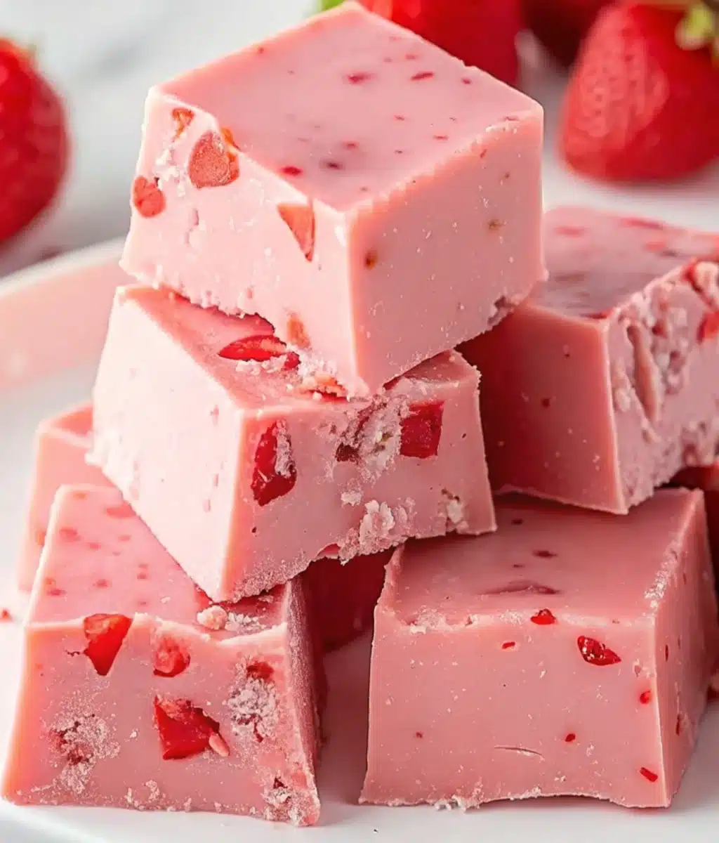 2 Ingredient Strawberry Fudge