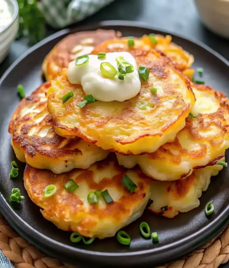 Crispy Cheesy Korean Potato Pancakes (Gamjajeon)