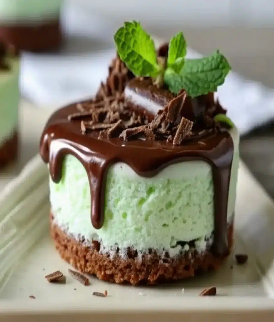 Andes Mint Mini Cheesecakes