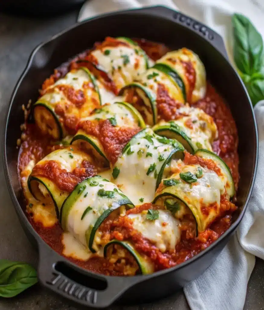 Cozy Three Cheese Zucchini Rollatini