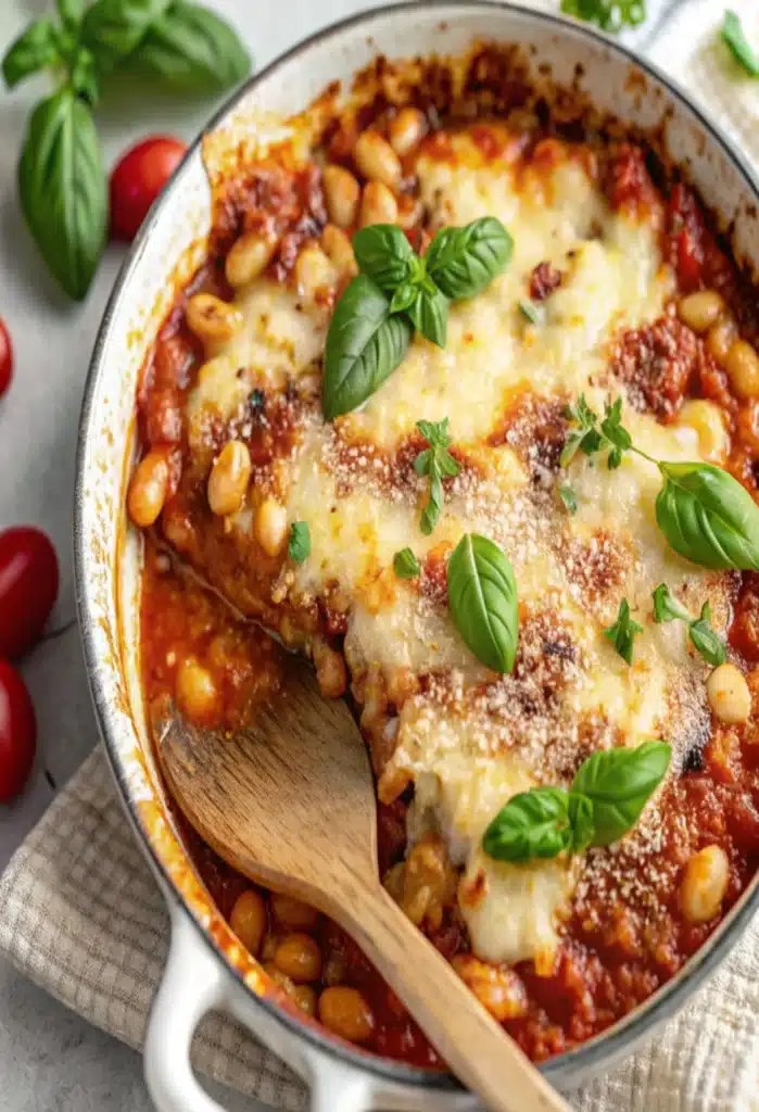 Cheesy White Bean Tomato Bake Cheesy White Bean Tomato Bake Cheesy White Bean Tomato Bake