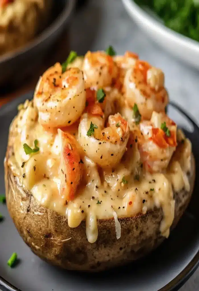 Loaded Cajun Seafood Stuffed Potatoes Loaded Cajun Seafood Stuffed Potatoes Loaded Cajun Seafood Stuffed Potatoes