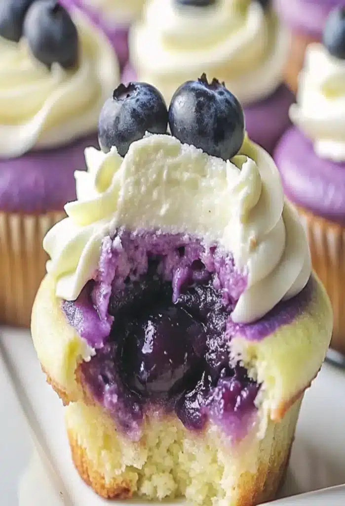Blueberry Lime Cheesecake Cupcakes