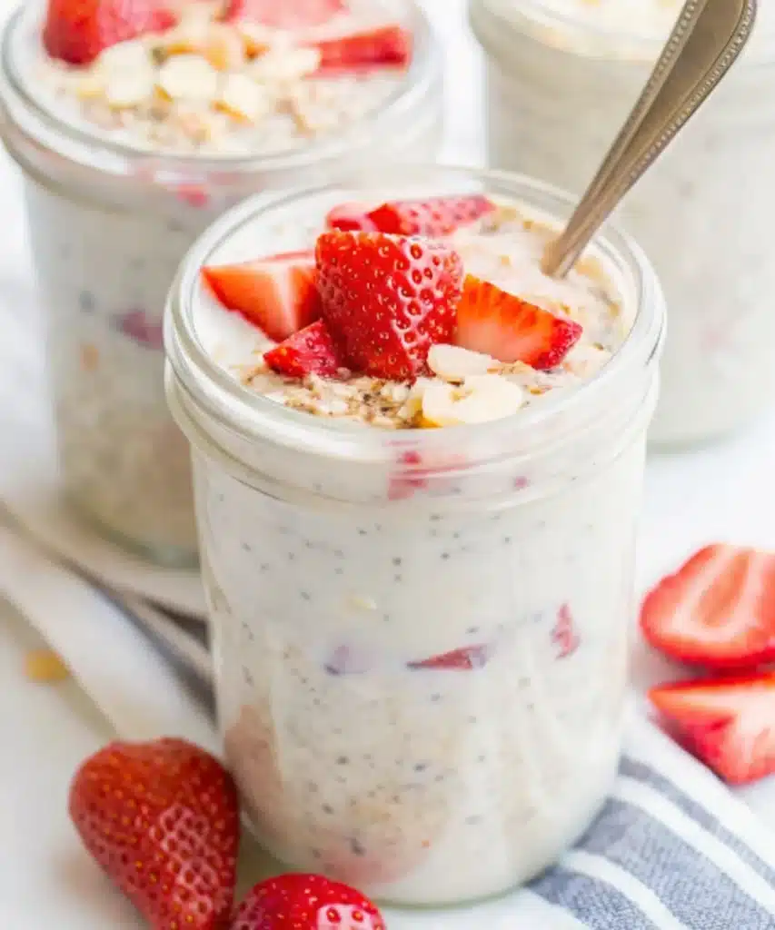 Strawberry Cheesecake Overnight Oats