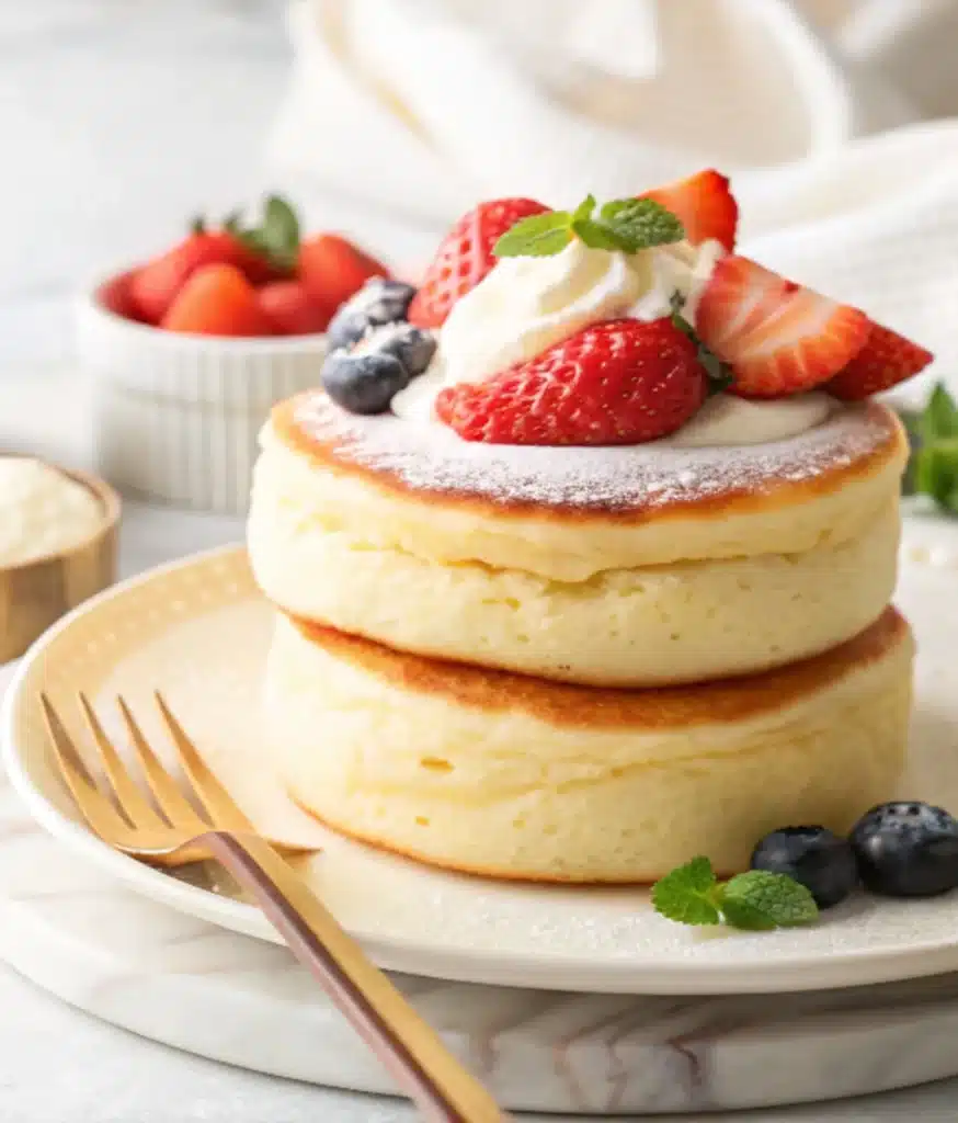 Fluffy Japanese Soufflé Pancakes