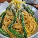Healthy Asparagus Pasta with Lemon and Parmesan